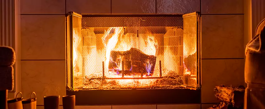 Mendota Hearth Landscape Fireplace Installation in Brentwood, Tennessee